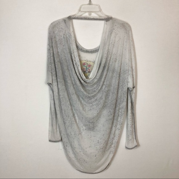 CHASER New Cow Skull Jeweled Burnout Top S - Picture 4 of 11